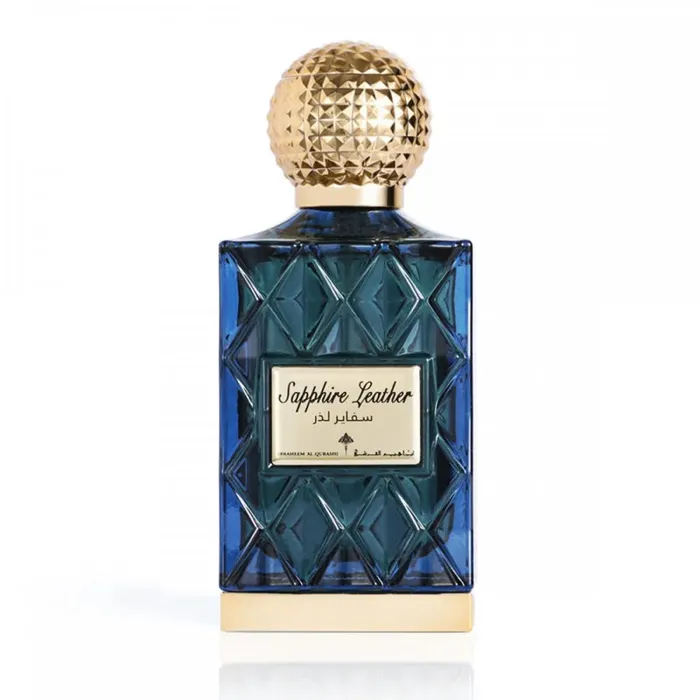 Ibraq Gems Sapphire Leather perfume bottle