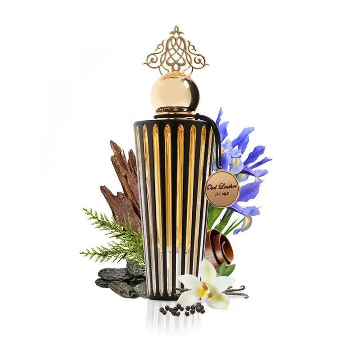 Ibraq Iconic Oud Leather perfume bottle